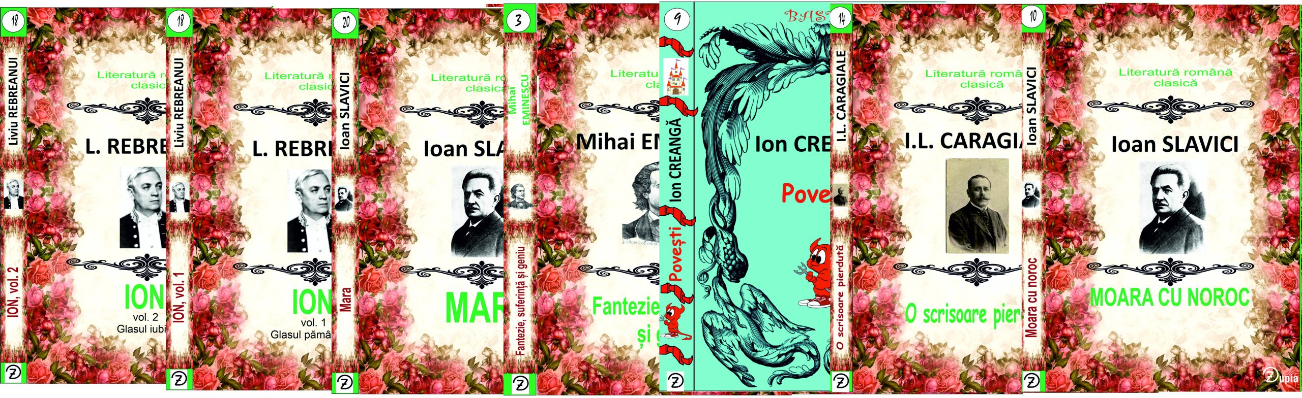 Mega-Pachet 7 Cărți Lecturi Obligatorii Liceu și BAC, Format 200x130, 1650 Pagini Totale: Ion Vol 1+2, Mara, Moara cu Noroc, O Scrisoare Pierdută, Harap-Alb, Sărmanul Dionis, Editura Zupia